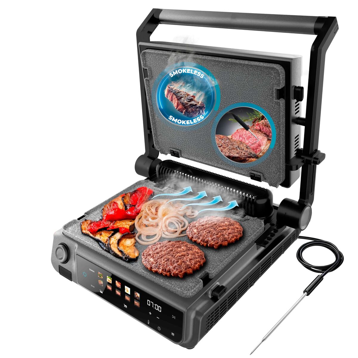 Elektriska Grillen Cecotec Rock'nGrill 2000 Smash PerfectCook 2000 W finns hos Nordekko