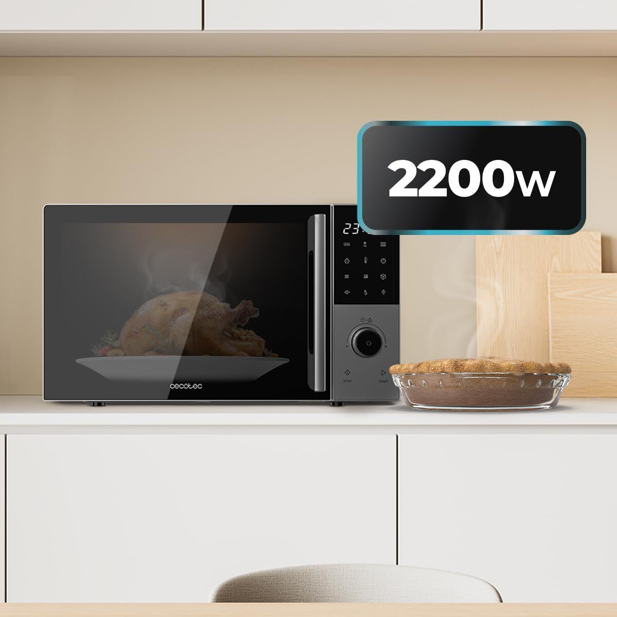 Mikrovågsugn med Grill Cecotec 2800 Svart 2200 W 28 L finns hos Nordekko