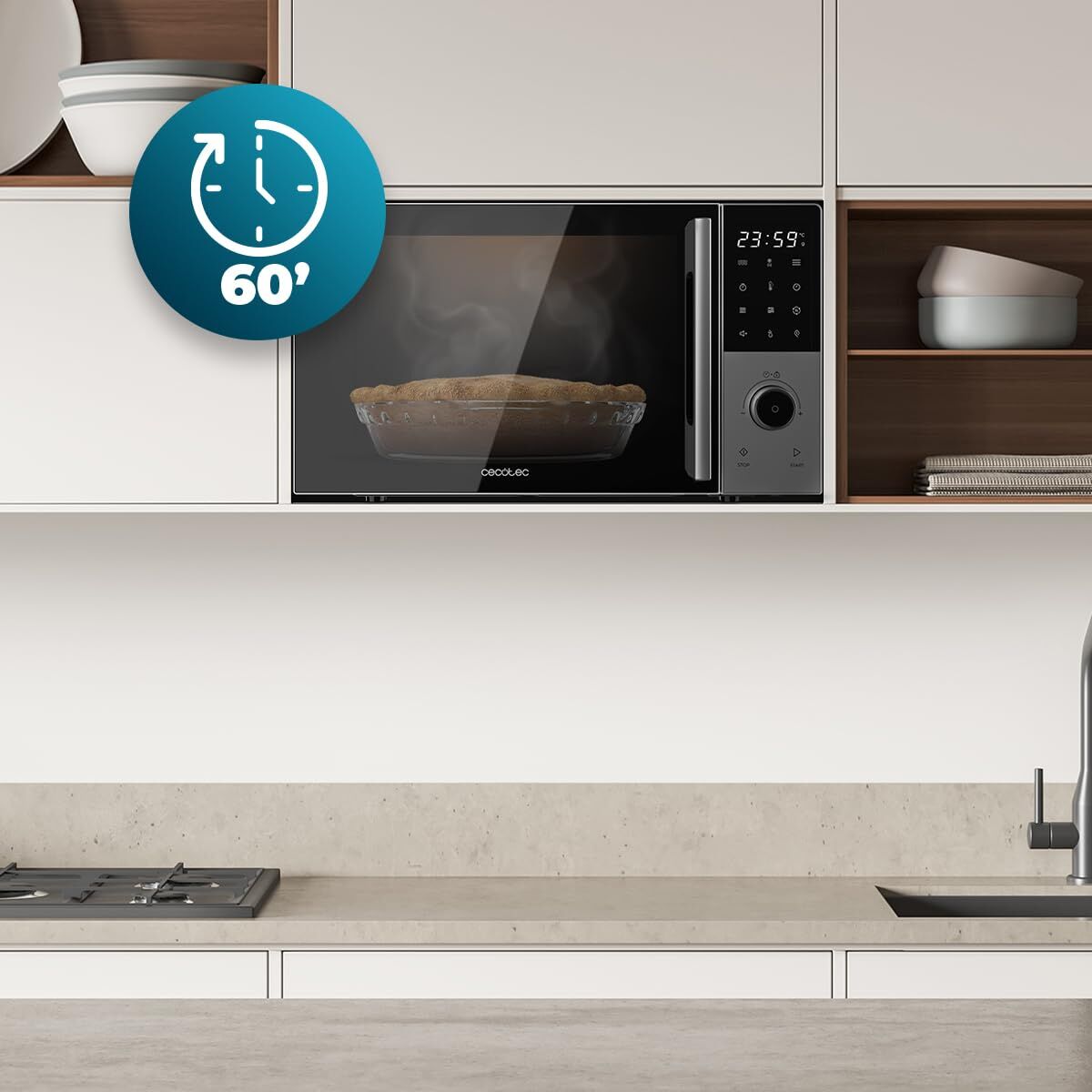 Mikrovågsugn med Grill Cecotec 2800 Svart 2200 W 28 L finns hos Nordekko