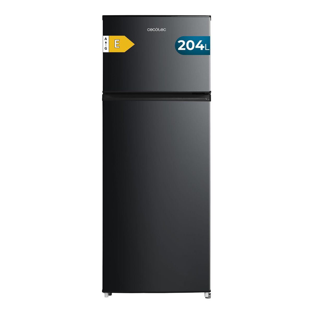 Cecotec Kombinerad Kylfrys 2D 204 Svart 204L Inverter E, 143cm, tyst, LED finns hos Nordekko