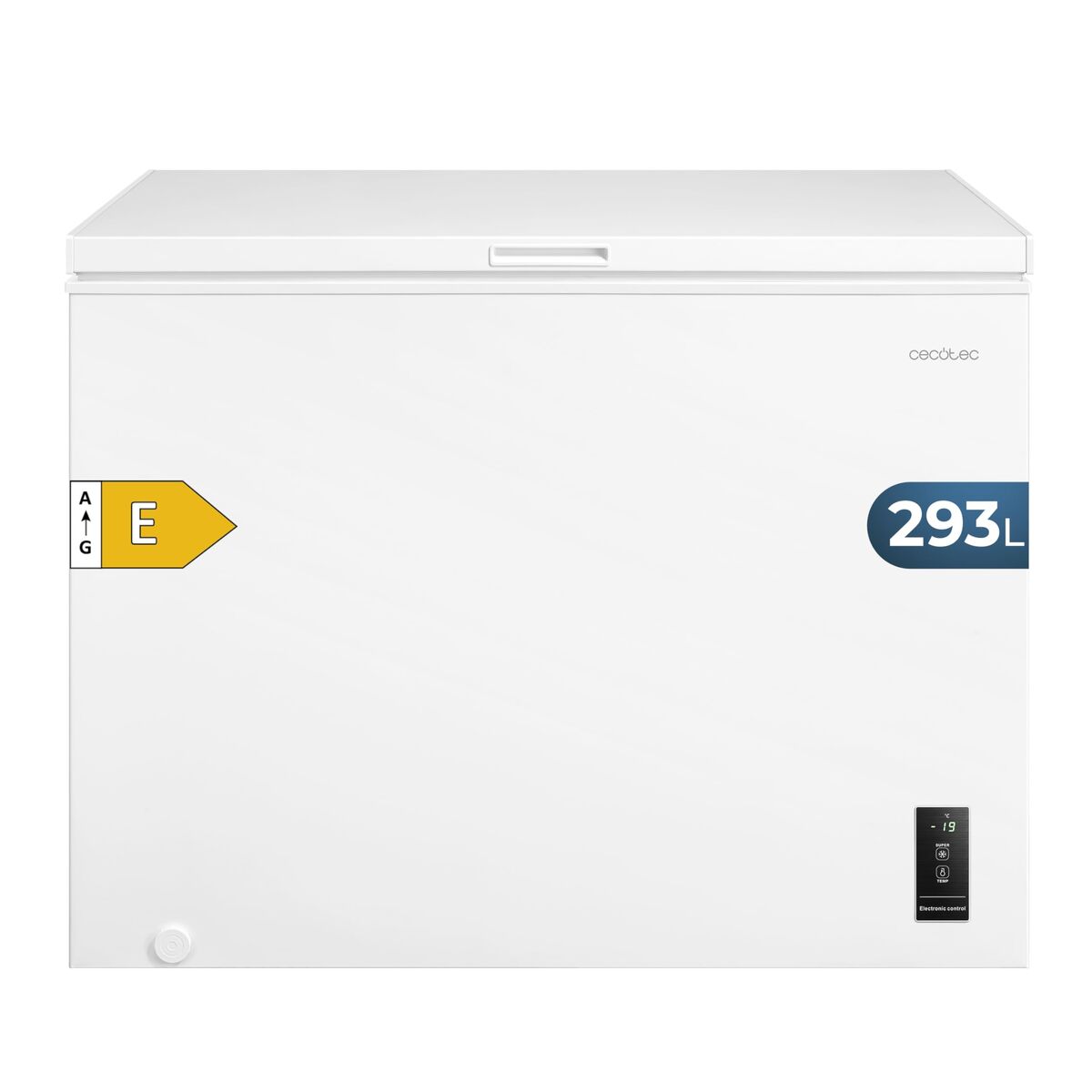 Frysbox - Cecotec Bolero CoolMarket Chest 293P 293L Vit, klass E, 38 dB finns hos Nordekko