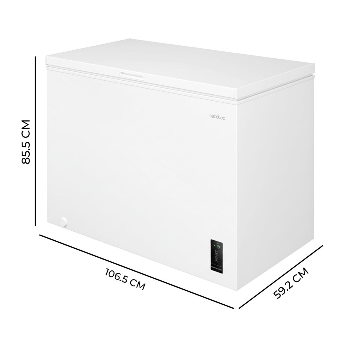 Frysbox - Cecotec Bolero CoolMarket Chest 293P 293L Vit, klass E, 38 dB finns hos Nordekko