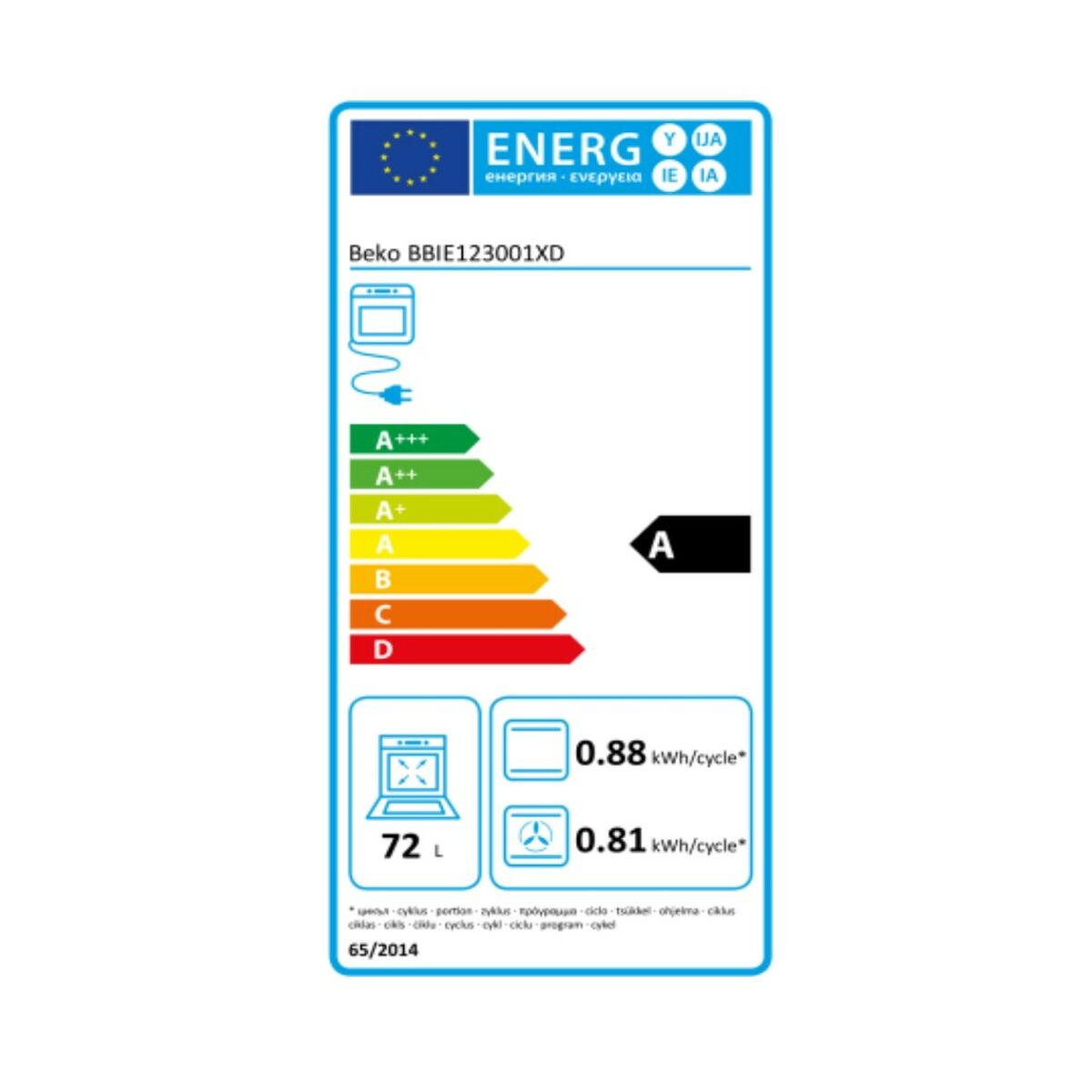 Mångsidig ugn BEKO BBIE123001XD 2400W A finns hos Nordekko
