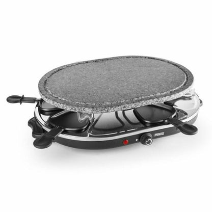 Raclette Princess 8 Oval Stone Grill Party Svart Grå finns hos Nordekko