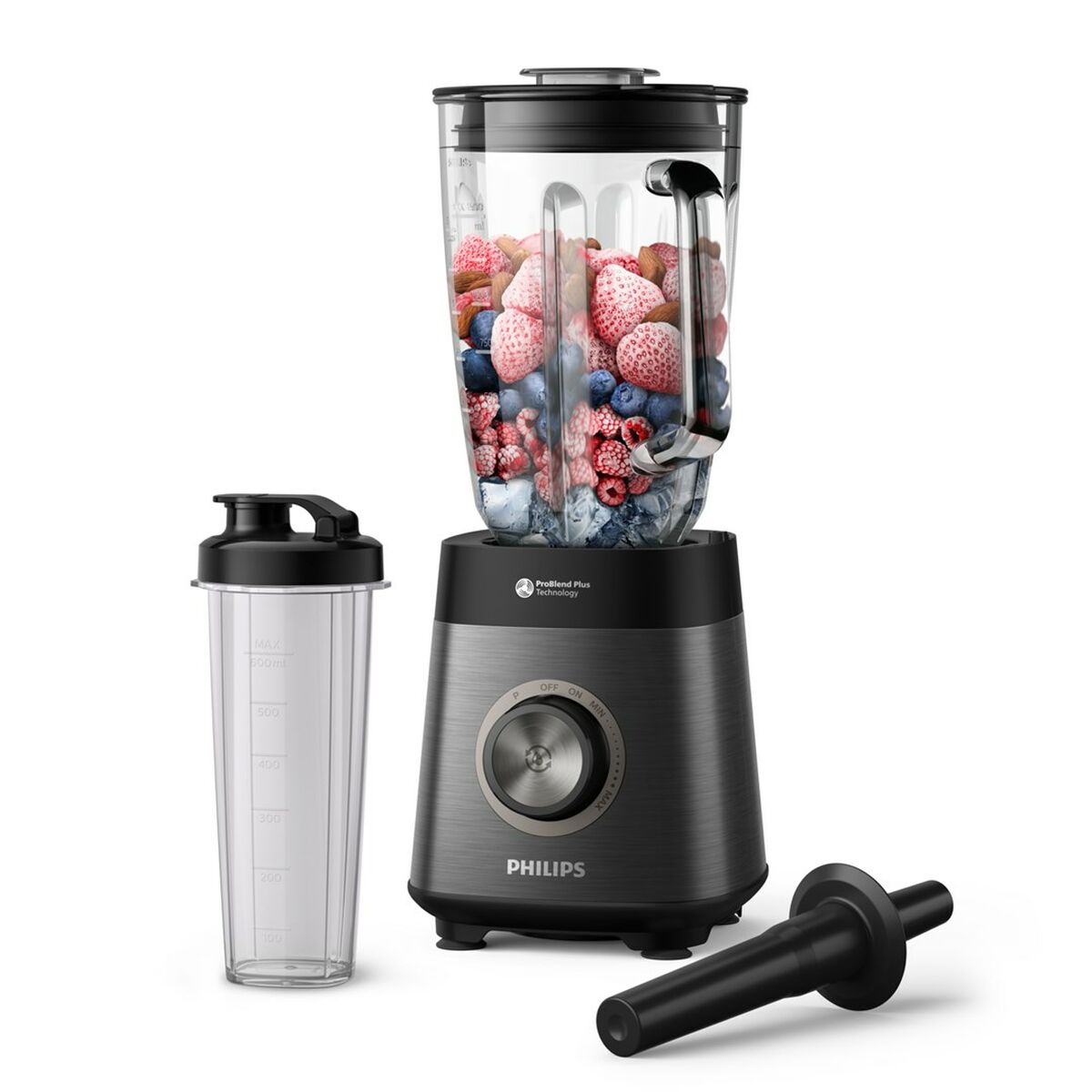 Glasmixer Philips HR3041/00 Svart 1200 W 2 L finns hos Nordekko