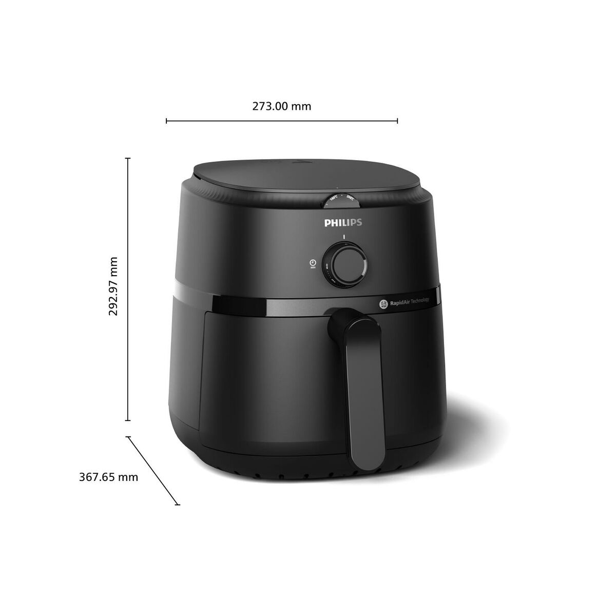 Luftfritös Philips Svart 1500 W finns hos Nordekko