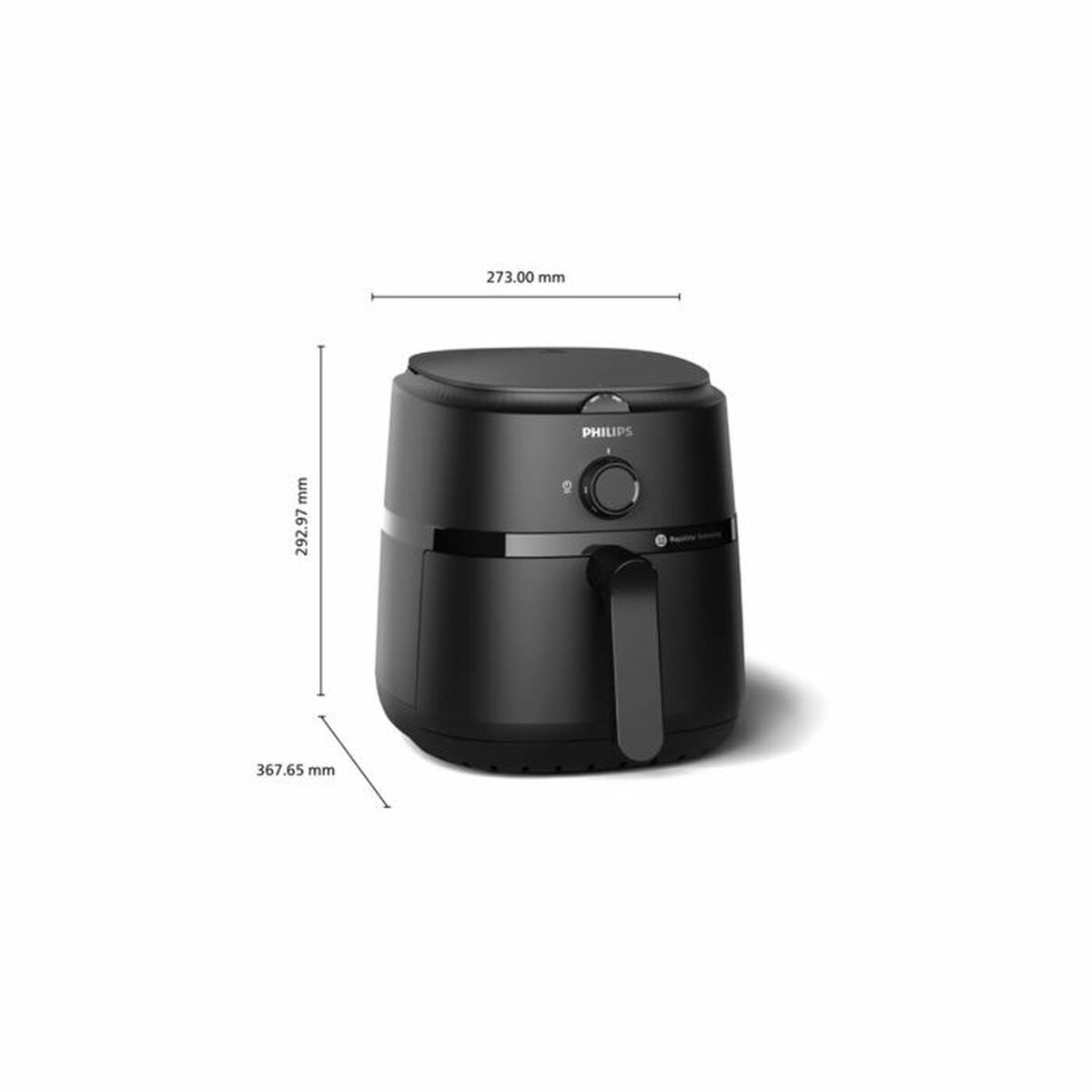 Luftfritös Philips Svart 1500 W finns hos Nordekko