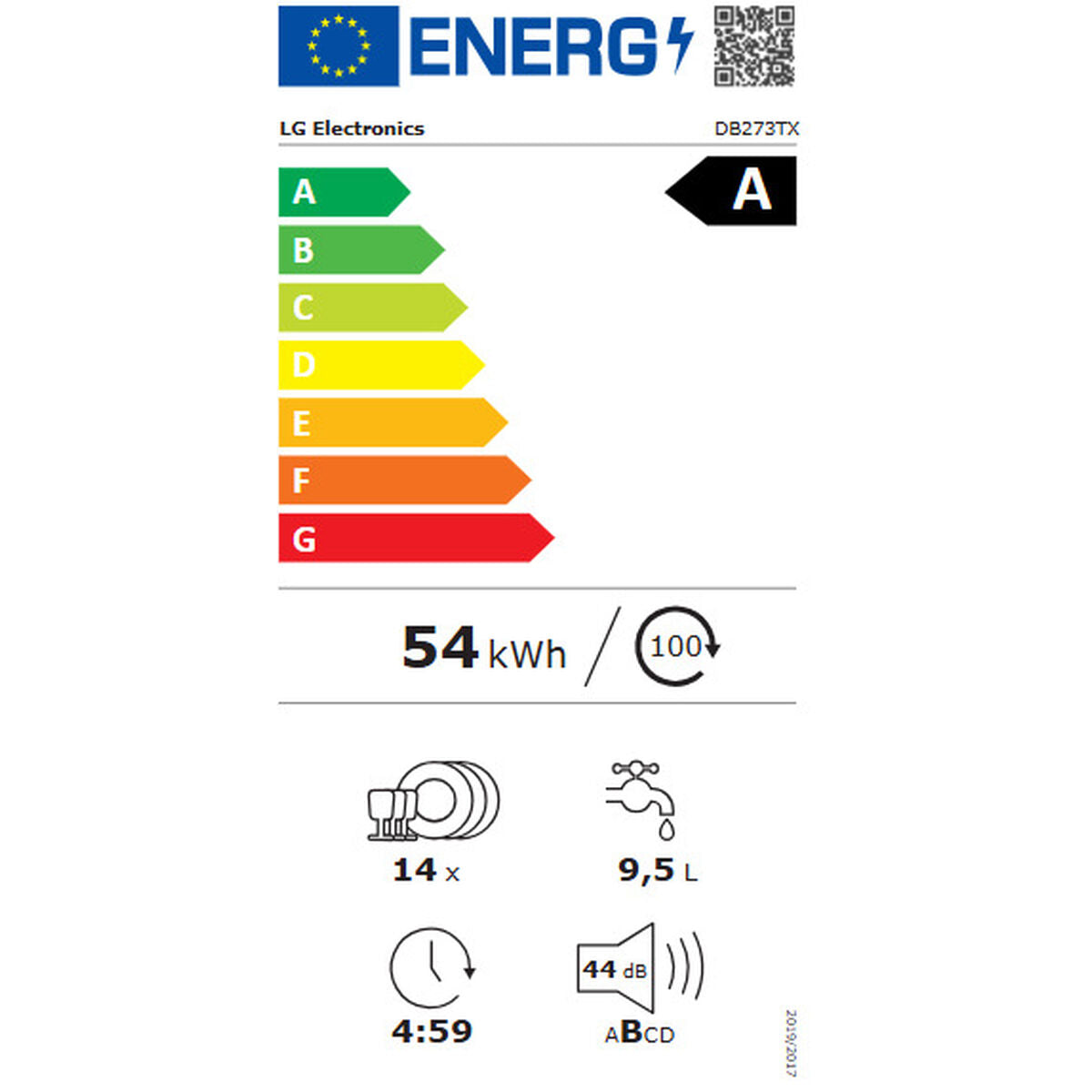 Diskmaskin LG DB273TX 60 cm finns hos Nordekko