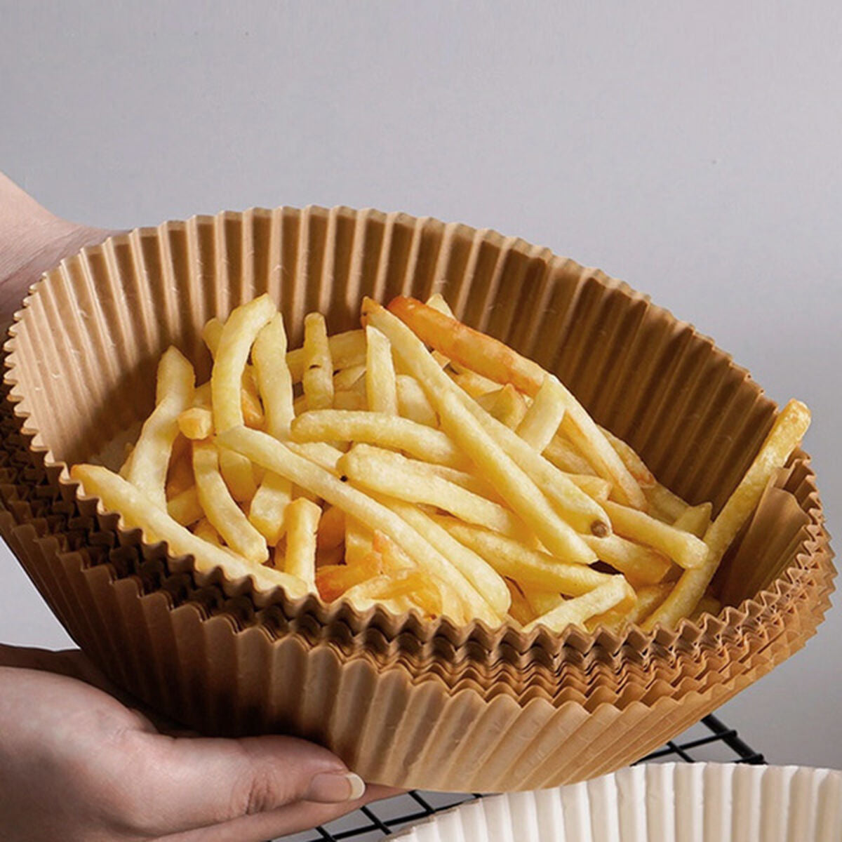 Papper för luftfritös Algon Ø 20 cm Brun 30 Delar (24 antal) finns hos Nordekko