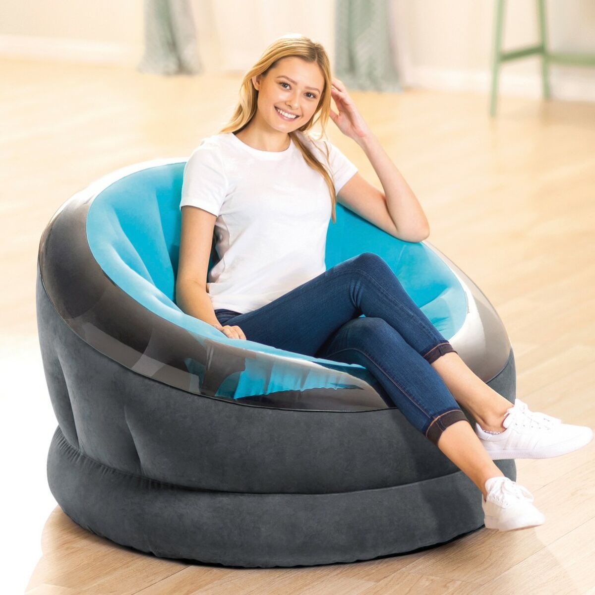 Uppblåsbar fåtölj Intex Empire 112 x 69 x 109 cm 112 x 109 x 60 cm (3 antal) finns hos Nordekko