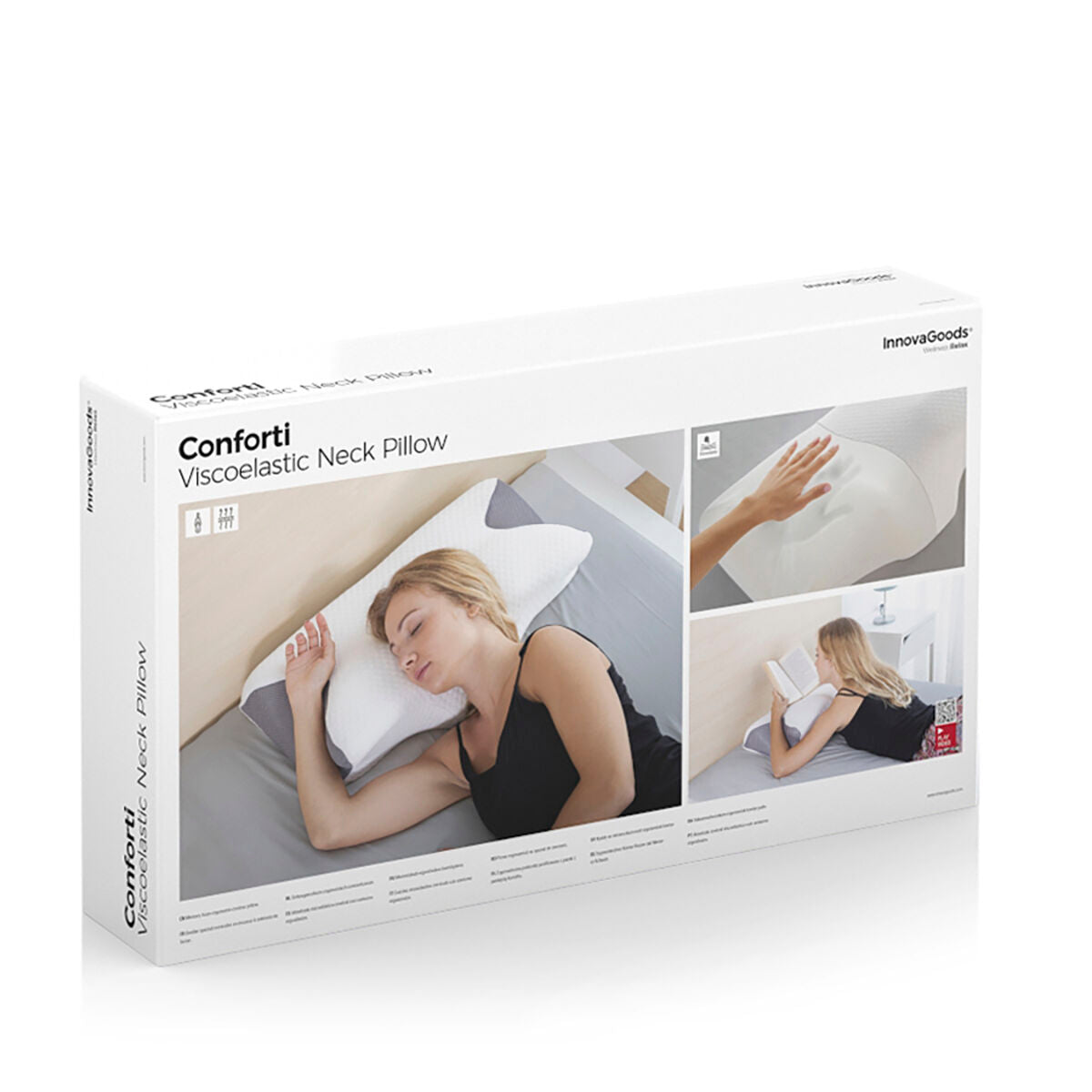 Viskoelastisk nackkudde med ergonomiska konturer Conforti InnovaGoods finns hos Nordekko