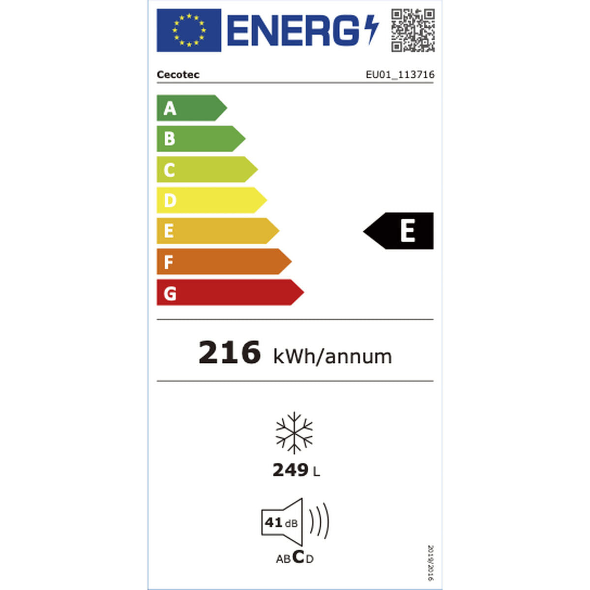 Cecotec Frysbox 249L Bolero CoolMarket Chest 249P vit klass E LED dual finns hos Nordekko